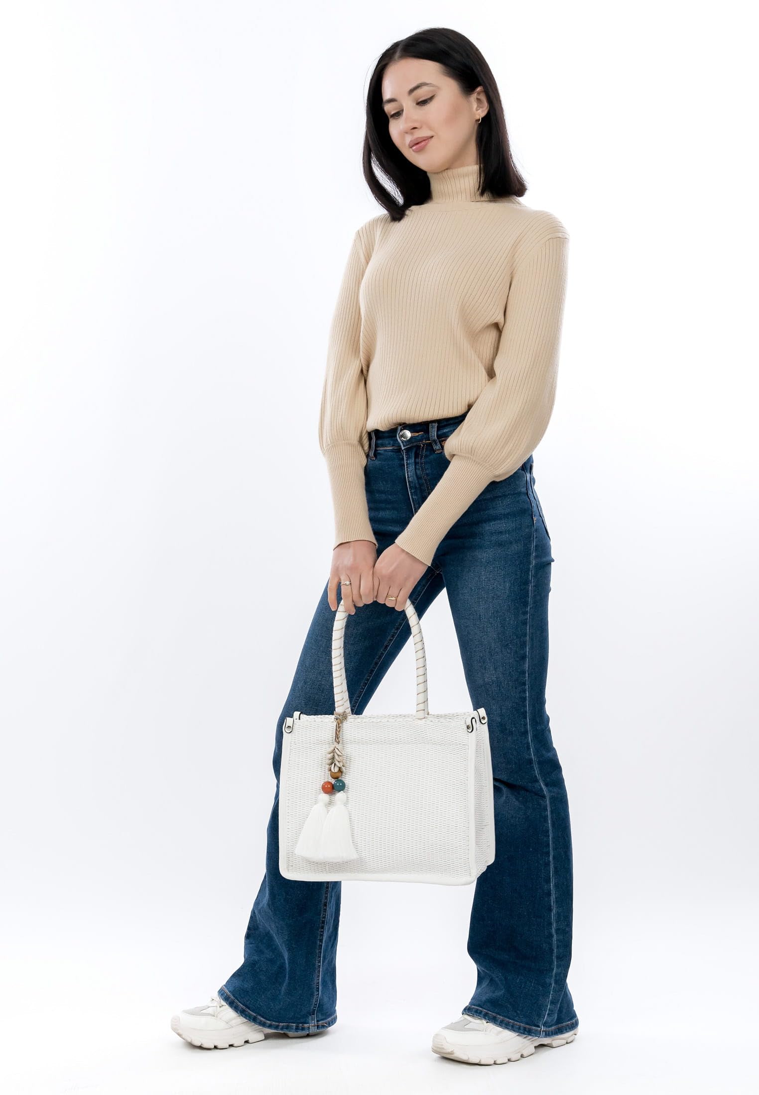 SURI FREY Kirsty Cityshopper M Schultertasche White Bast
