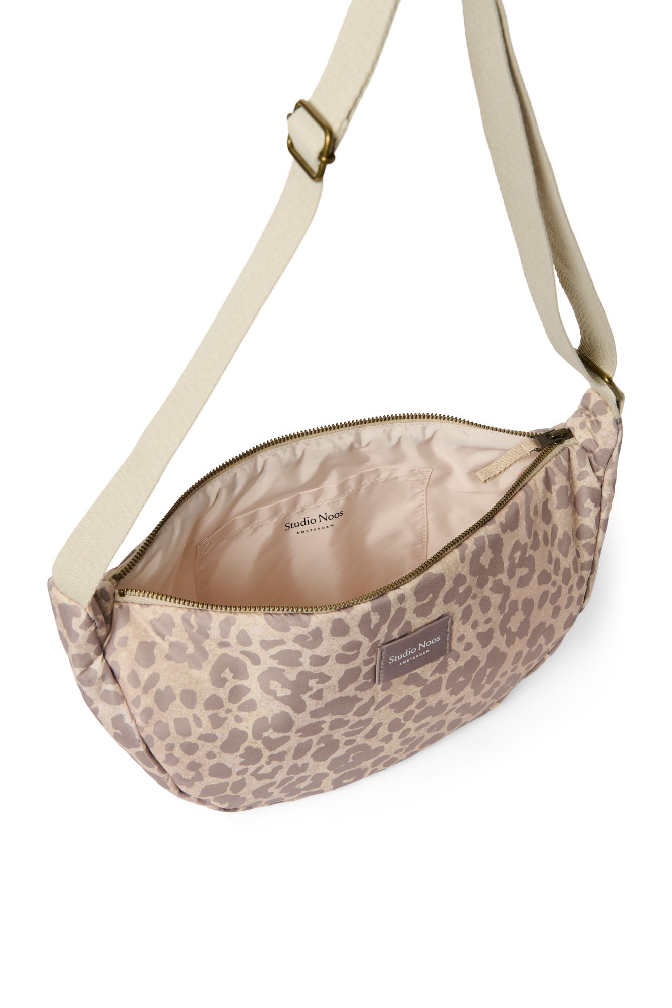 Studio Noos Puffy Adult Fanny Pack Bauchtasche Beige Leopard