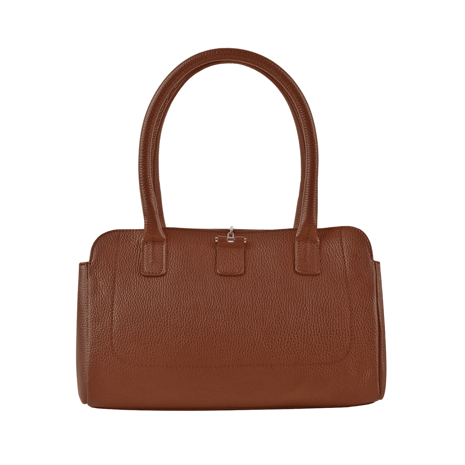 Lamarthe Paris Schultertasche Cognacbraun Vollleder
