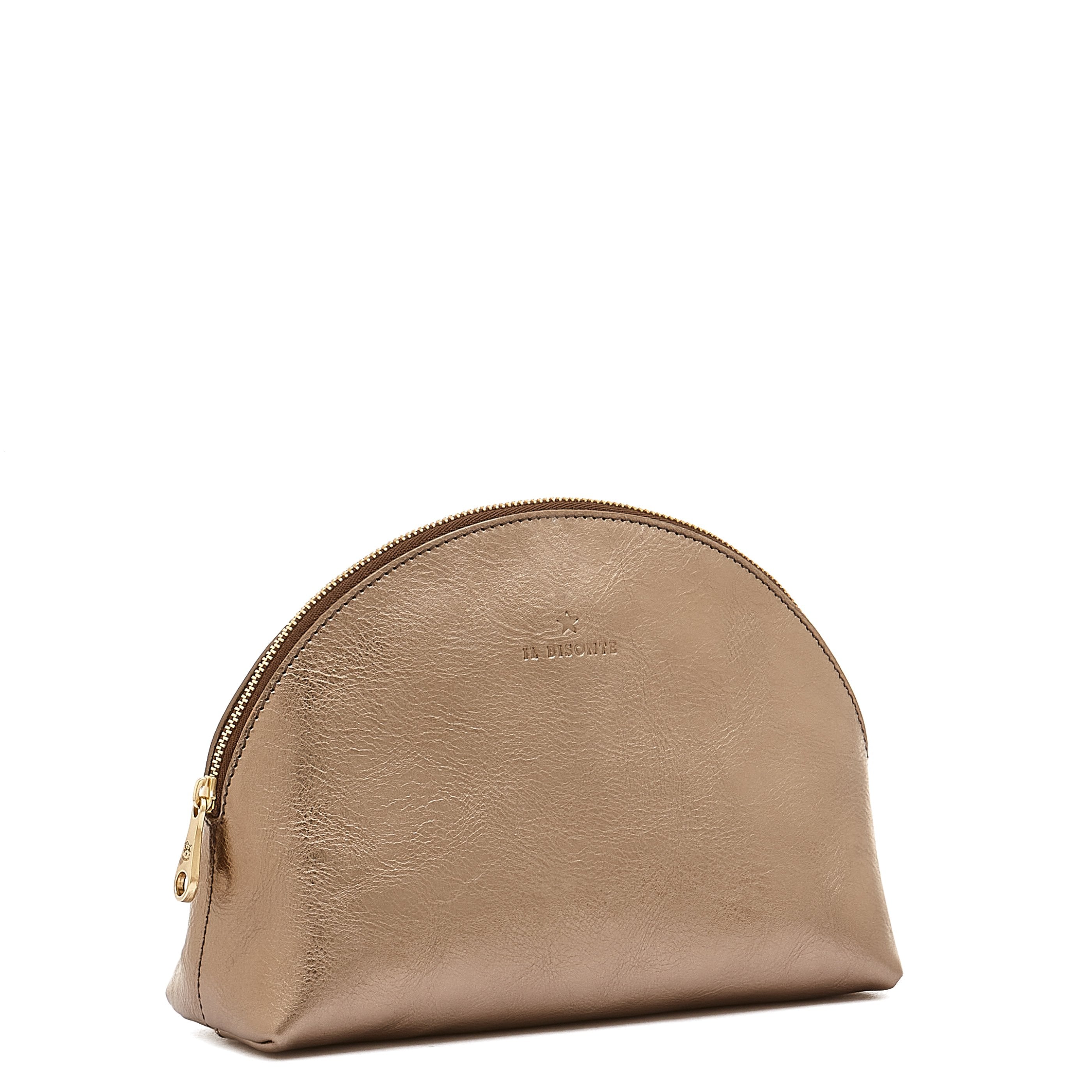 Il Bisonte Bigallo Leder-Pouch Bronze Metallic