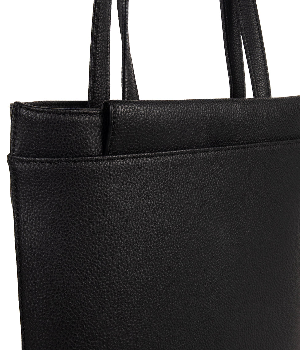 Matt & Nat Grain Koe Tote Handtasche Schwarz Laptop