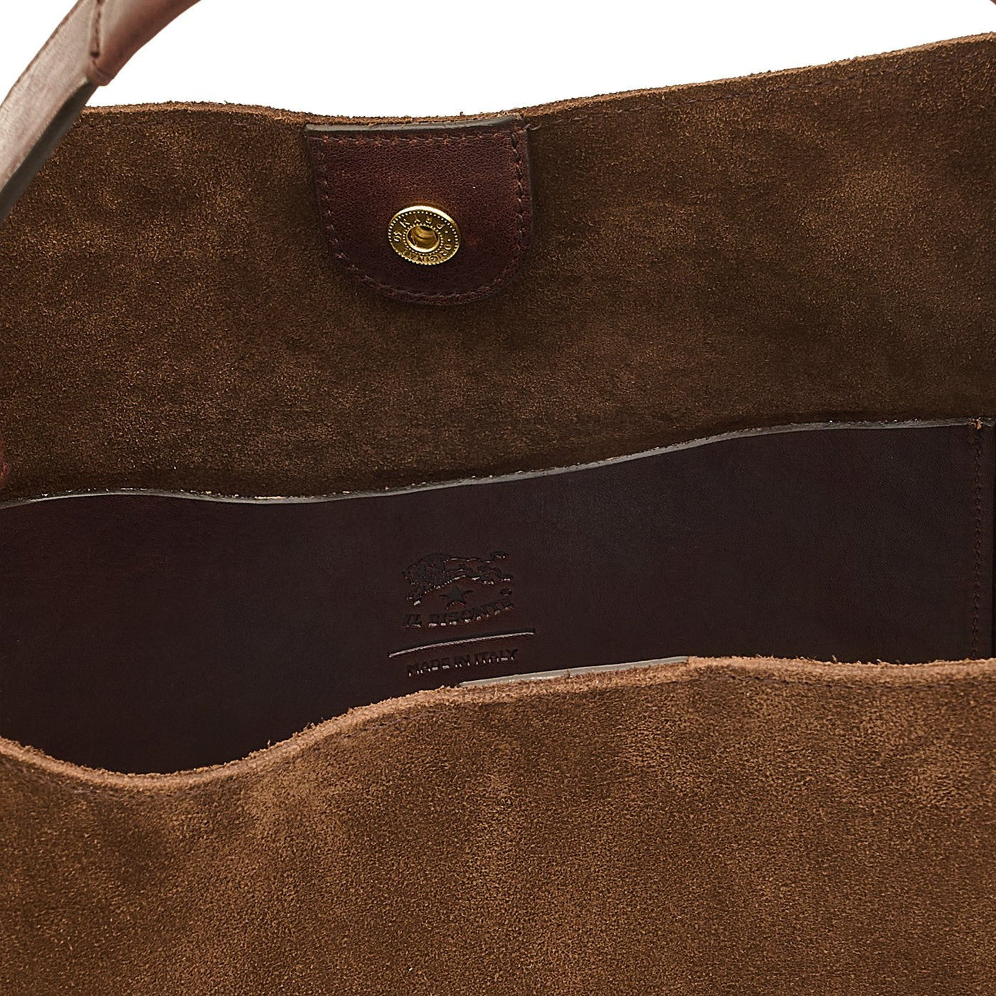 Il Bisonte Le Laudi Beuteltasche Dunkelbraun Suede