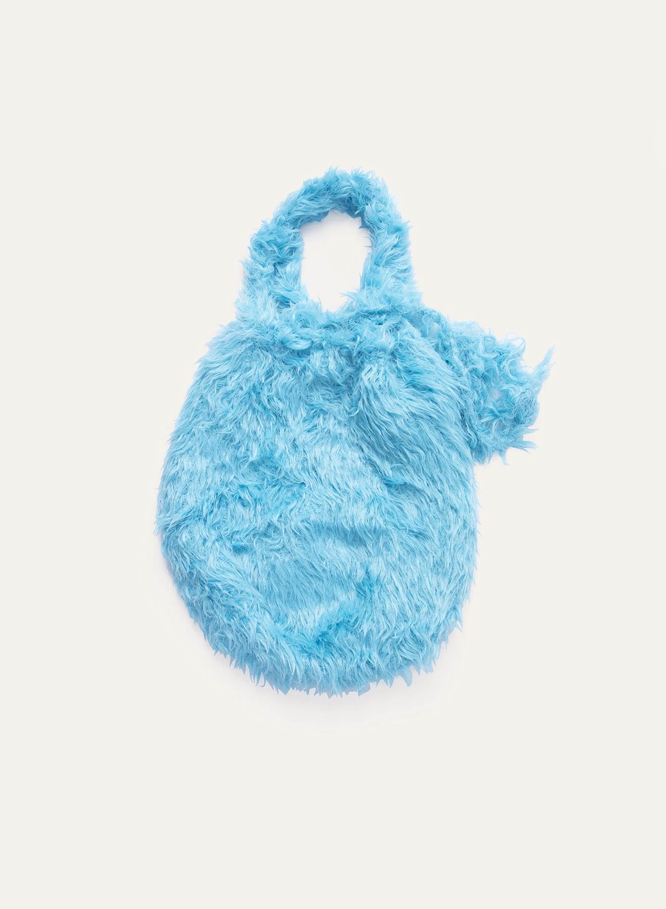 Maria la Rosa Feathers SH301 Handtasche Schwarz Flausch