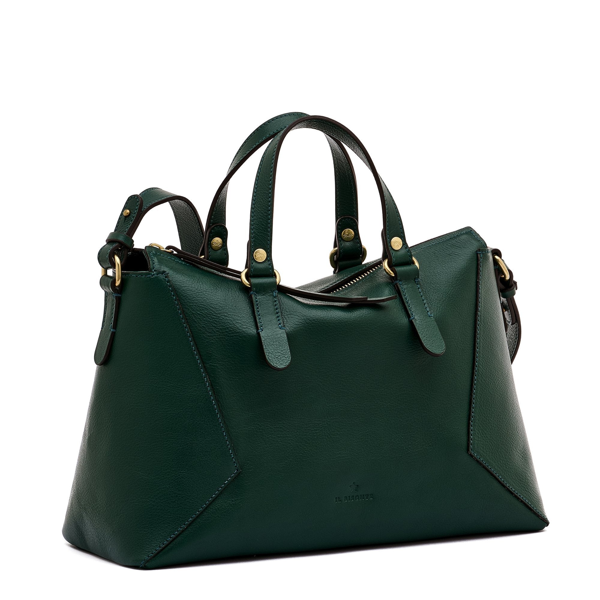 Il Bisonte Storia Boston Handtasche Oleandergrün