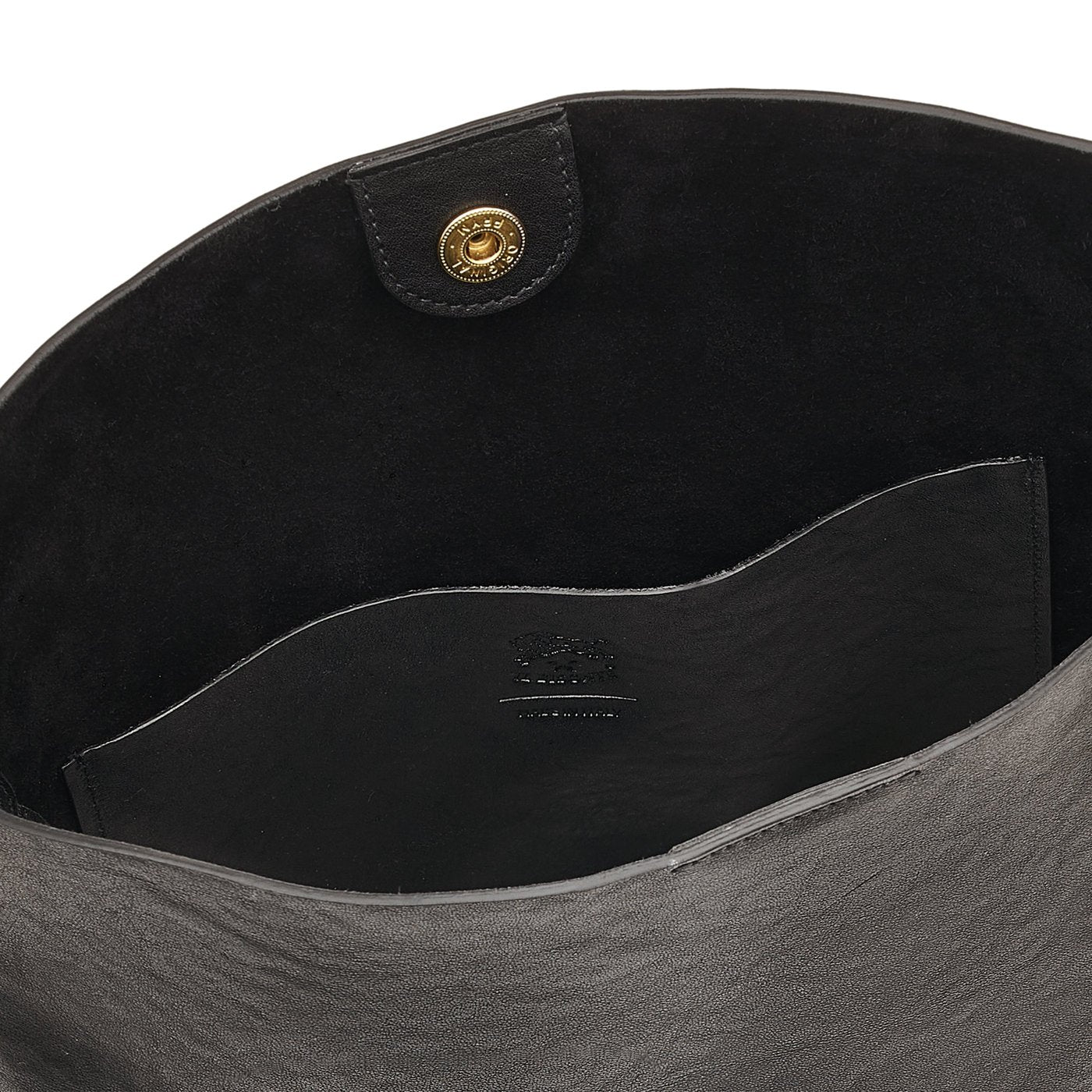 Il Bisonte Snodo Schultertasche schwarz Vollleder