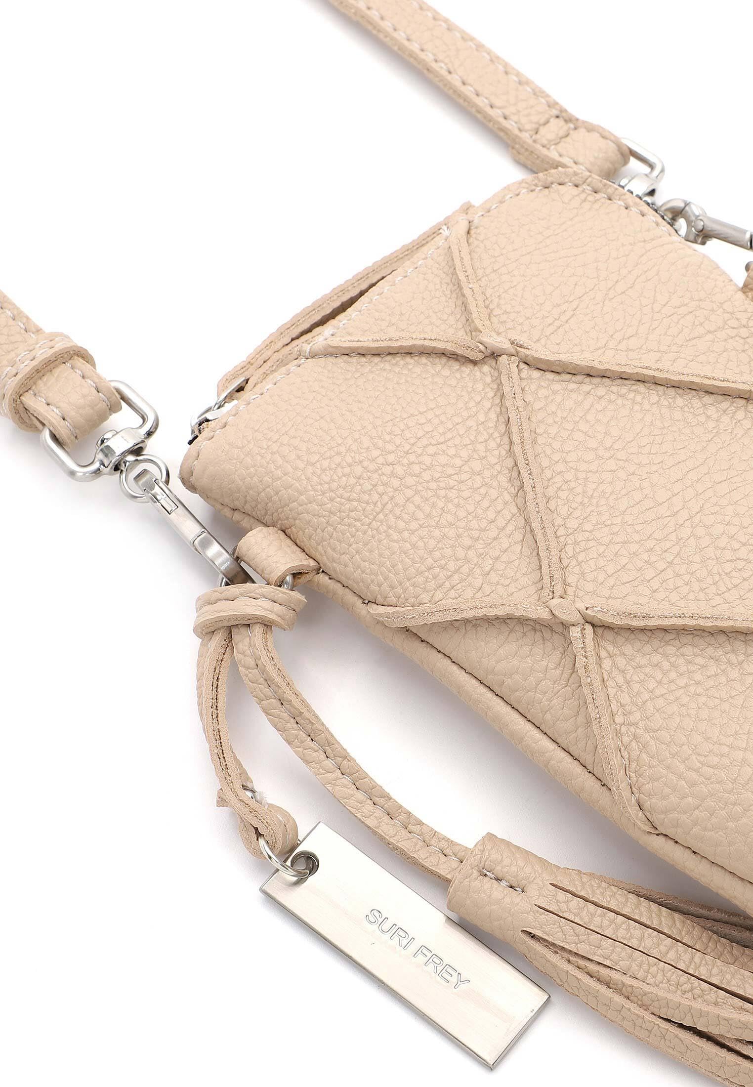 SURI FREY Lilly Handytasche Sand Rautenmuster