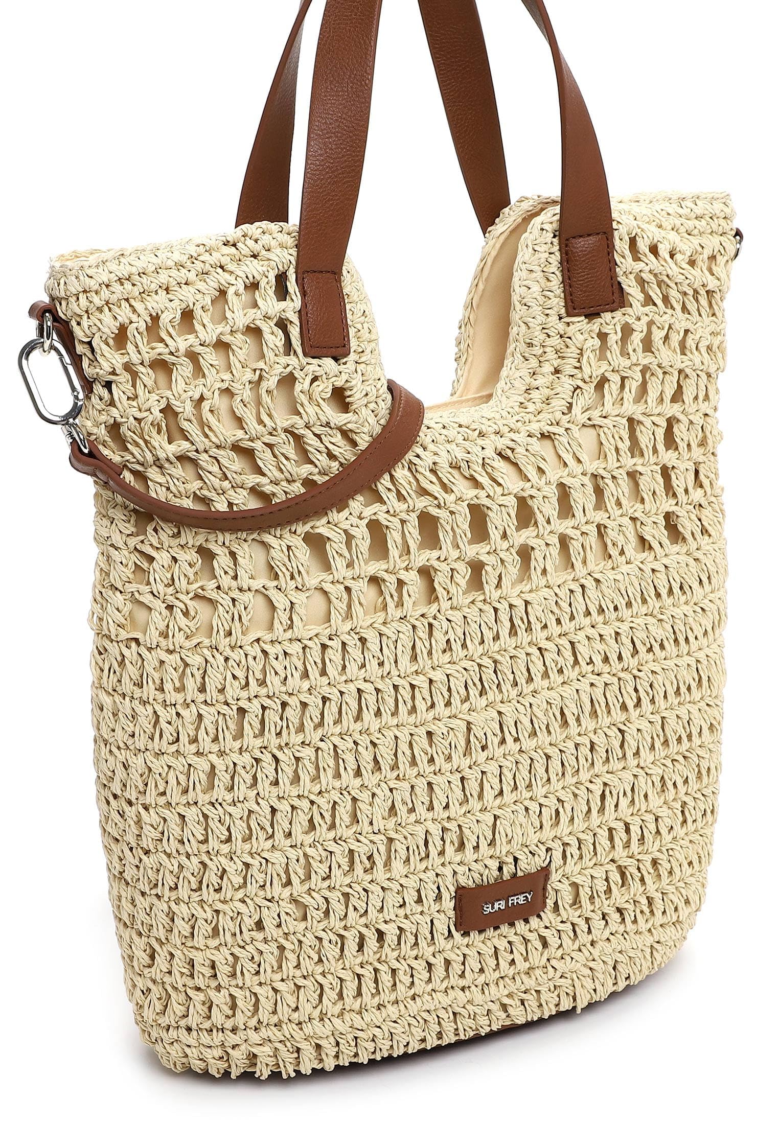 SURI FREY Marley Cityshopper Shopper Beige Bast 34 cm