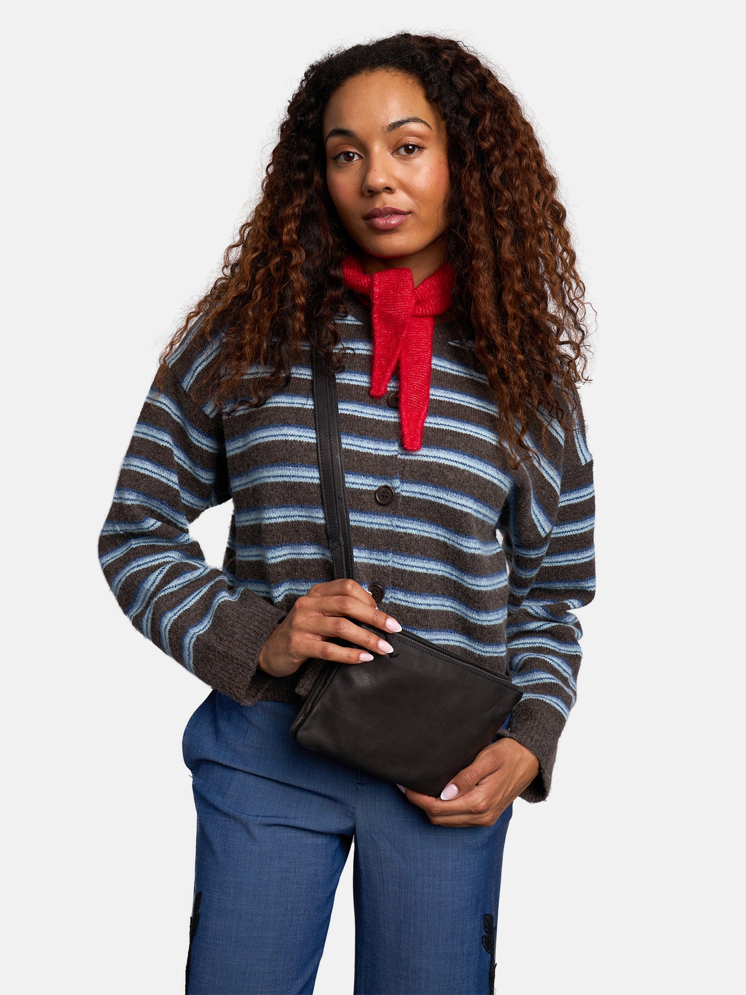 RE:DESIGNED Oslo Soft Clutch Soft Black Vollleder