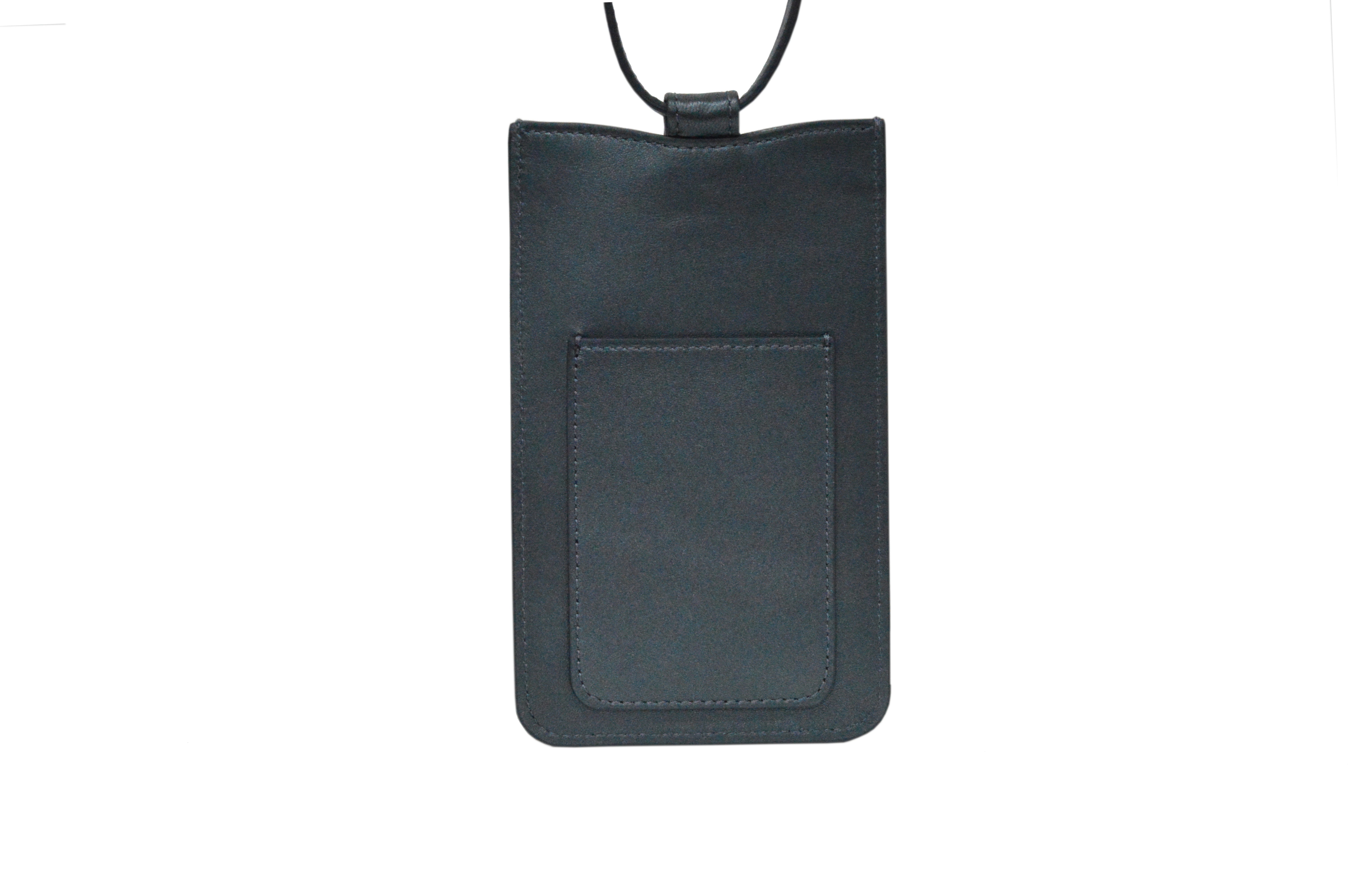Lamarthe Ambre Handytasche Schwarz-Irisee Rindsleder