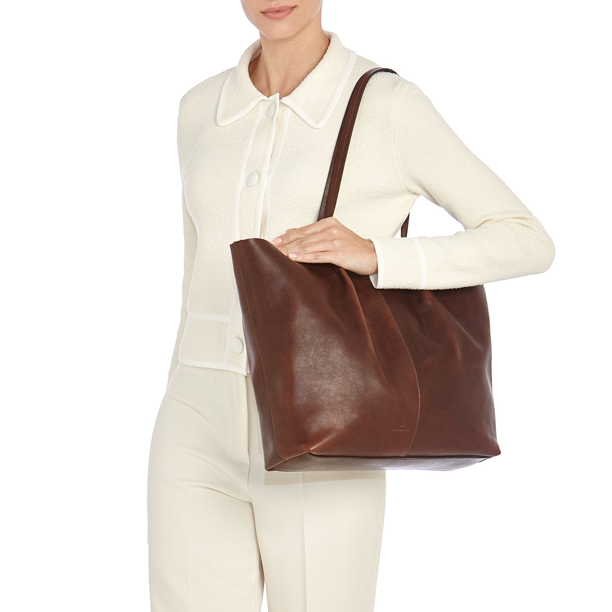 Il Bisonte Nina Shopper Caffè Veloursfutter