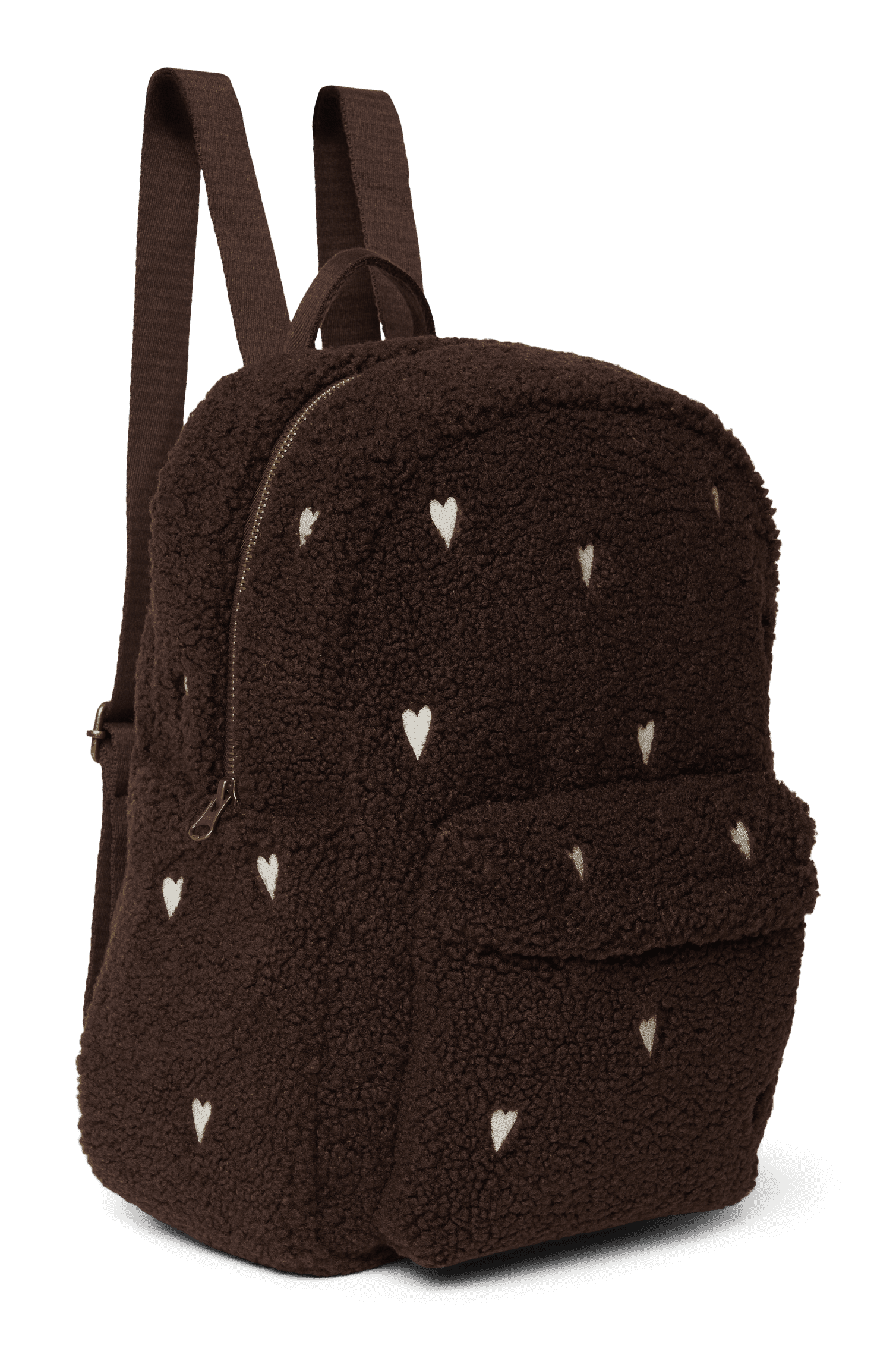 Studio Noos Teddy Midi Rucksack Chocolate Hearts Braun