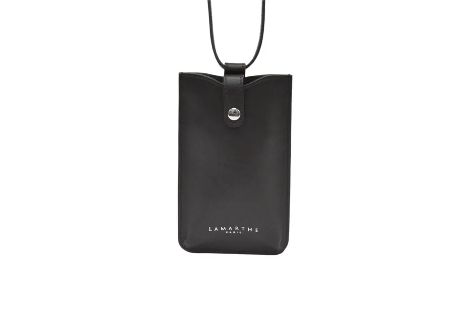 Lamarthe Ambre Handytasche Dunkelbraun Rindsleder