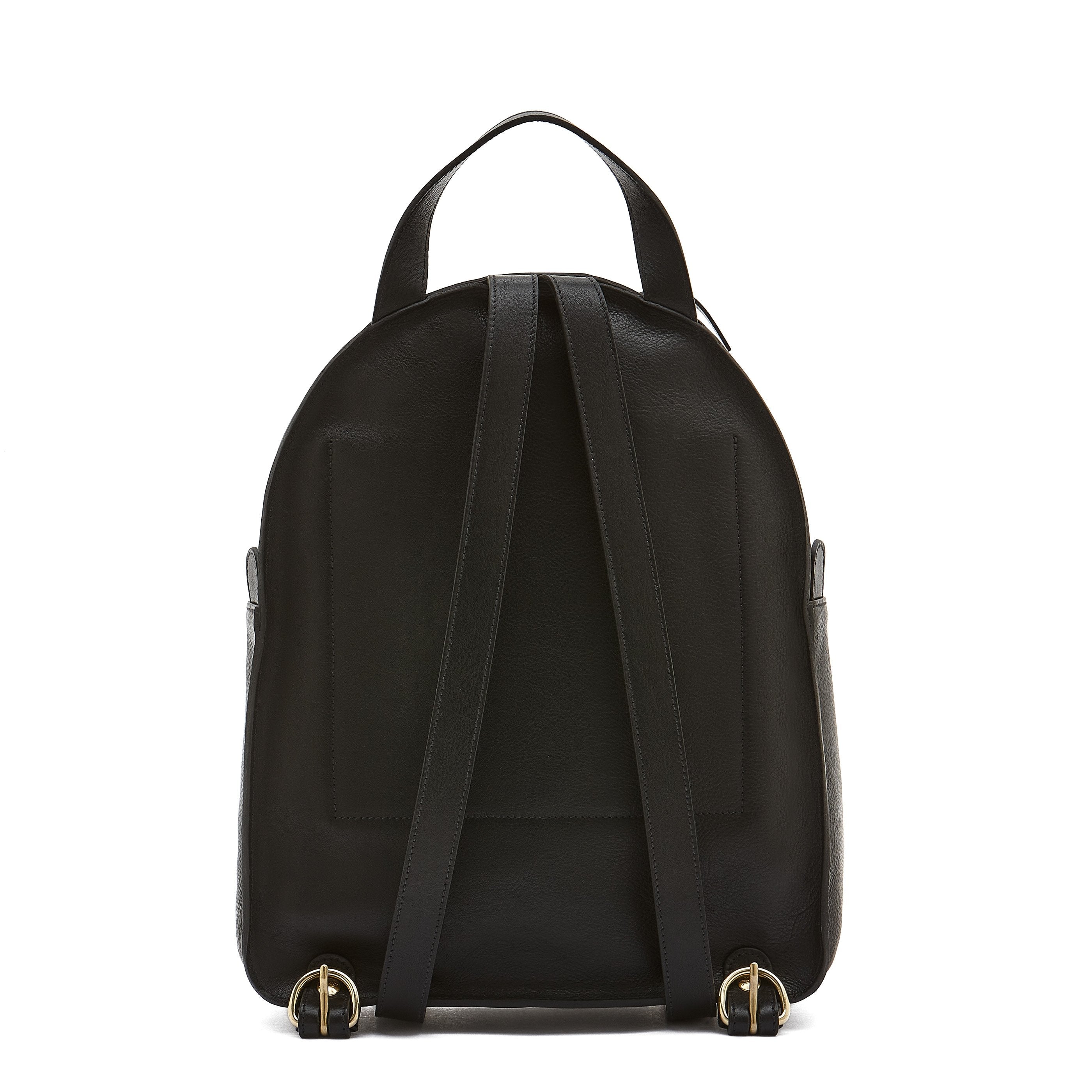 Il Bisonte Lungarno Rucksack Schwarz Vollleder