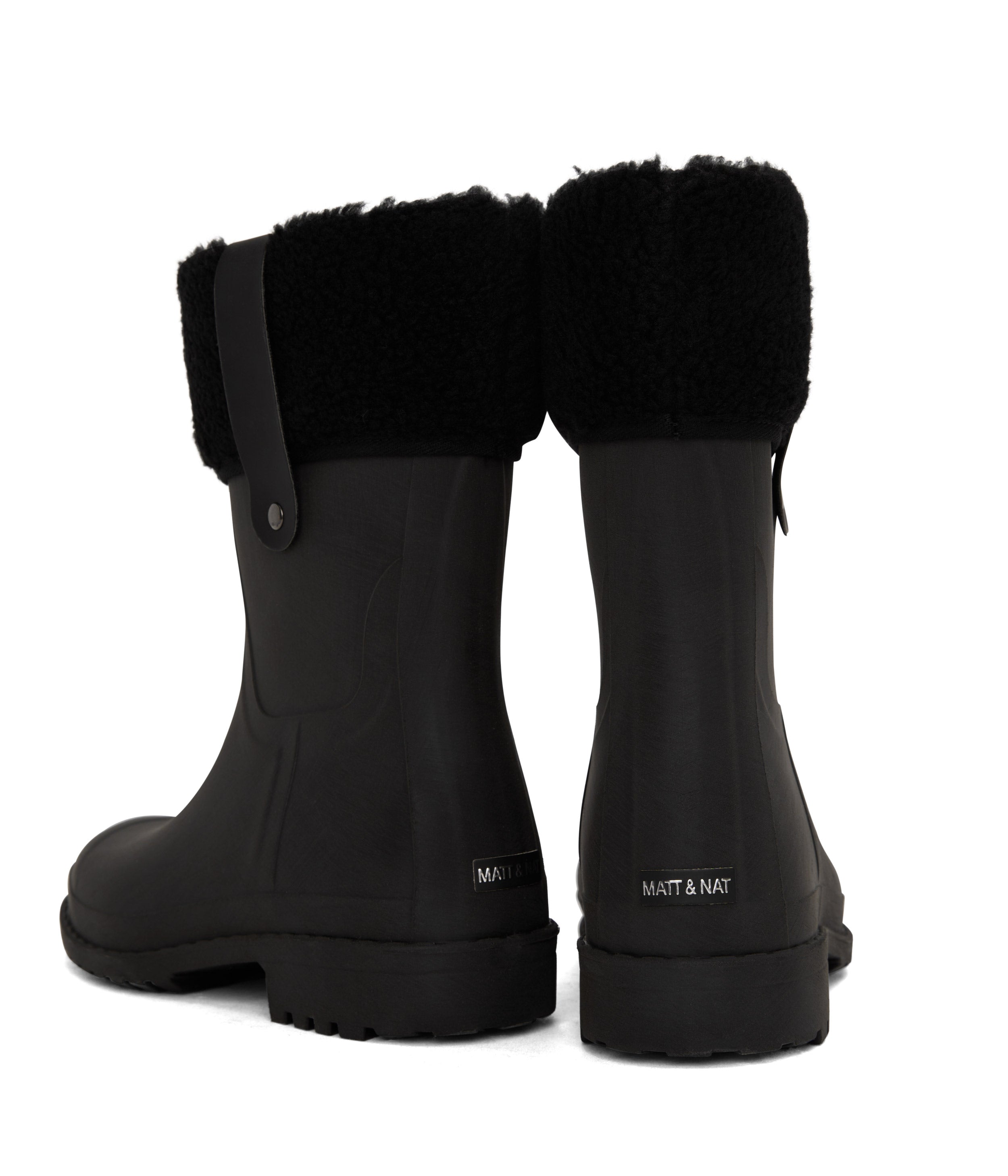 Matt & Nat Maria Regenstiefel Damen Schwarz vegan wasserdicht