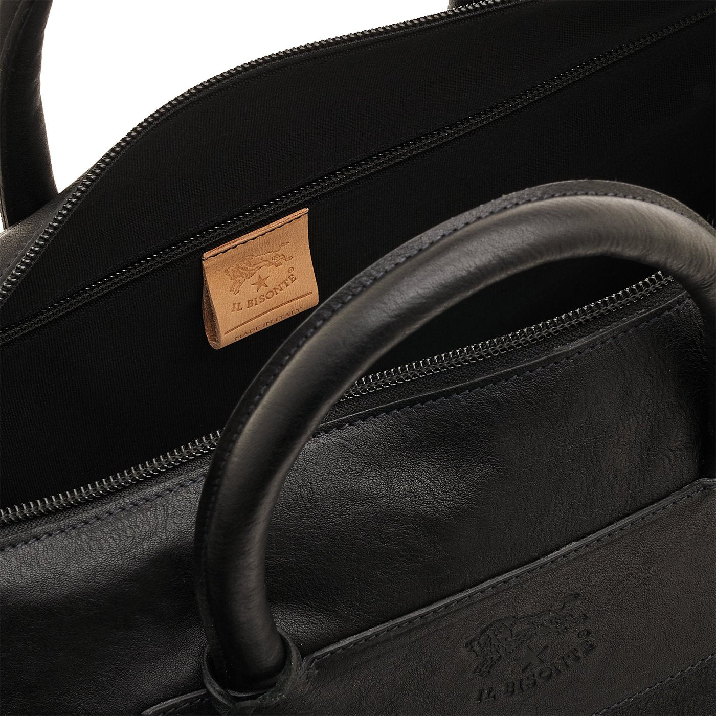 Il Bisonte Lorenzo Reisetasche Rindsleder Schwarz