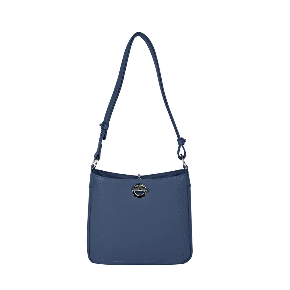 Lamarthe Paris Umhängetasche Navy Vollleder
