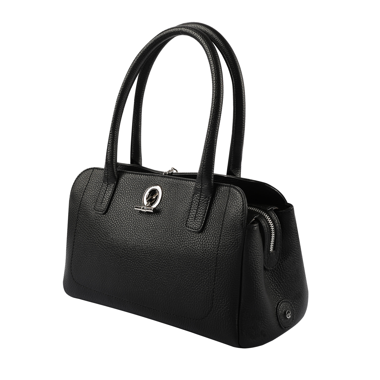 Lamarthe Paris Schultertasche Schwarz Vollleder