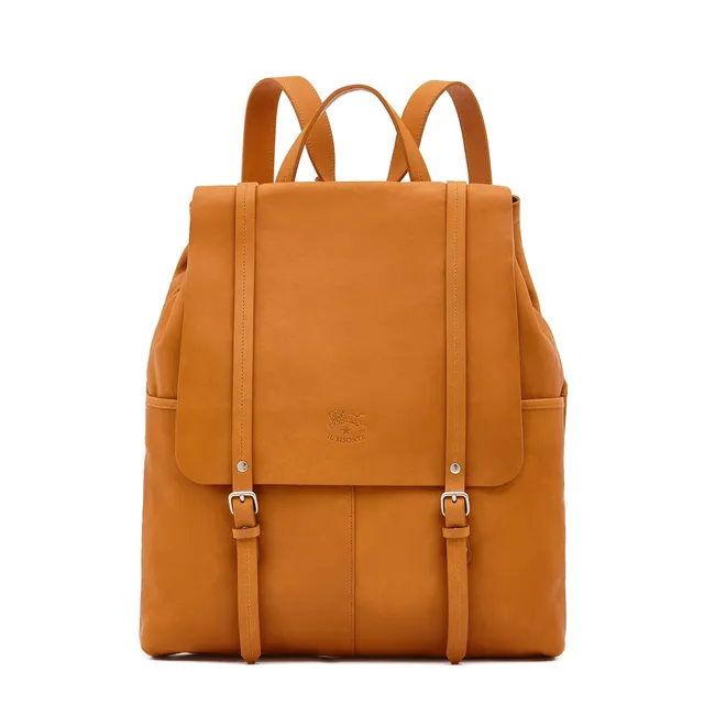 Il Bisonte Trappola Rucksack Natur Vollleder