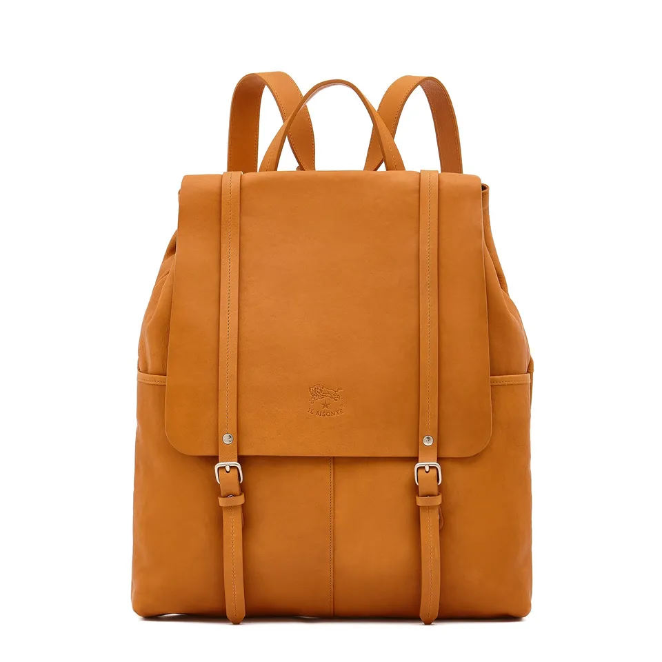 Il Bisonte Trappola Rucksack Natur Vollleder