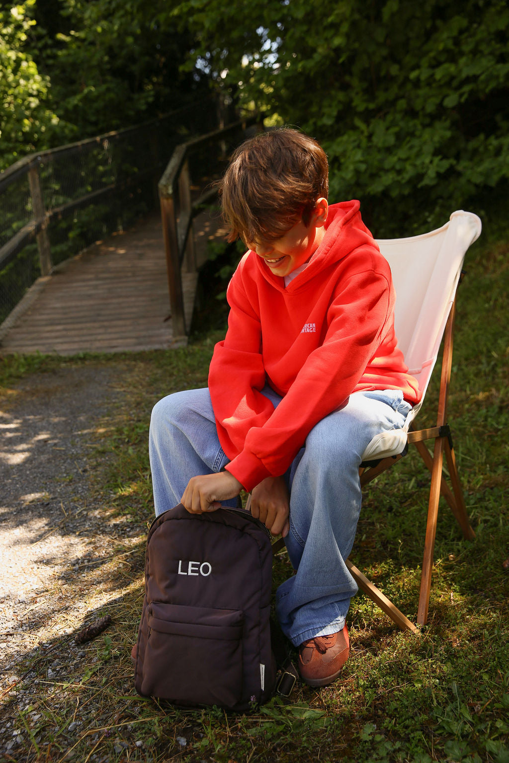 Studio Noos Puffy Midi Rucksack Braun ab 6 Jahren Steppstoff