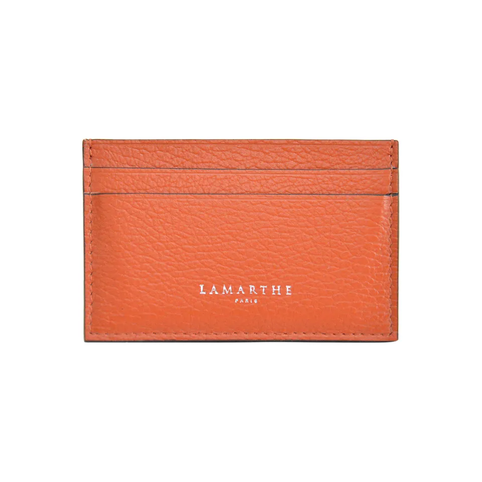 Lamarthe Saphir Kartenetui Orange Rindsleder