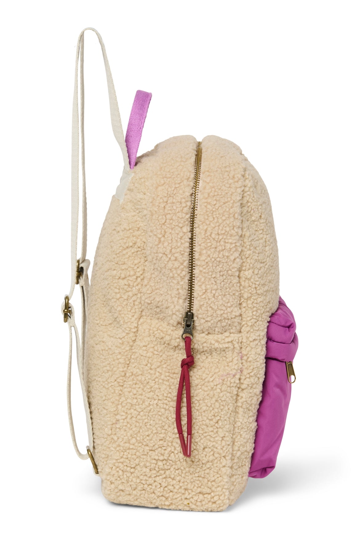Studio Noos Teddy Midi Rucksack Ecru Purple ab 6 Jahren