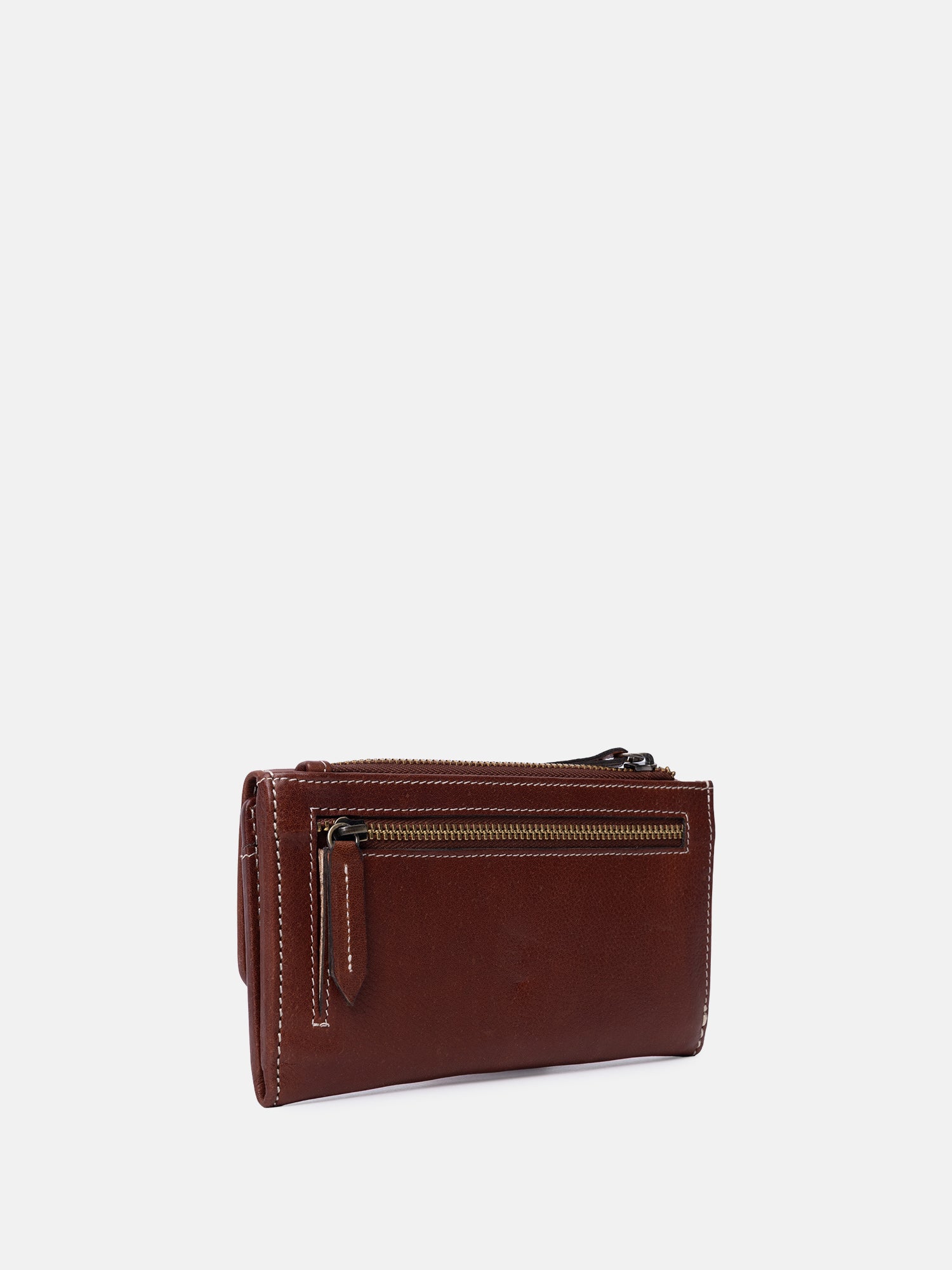 RE:DESIGNED Saya Wallet Big Geldbörse Cognac Vollleder