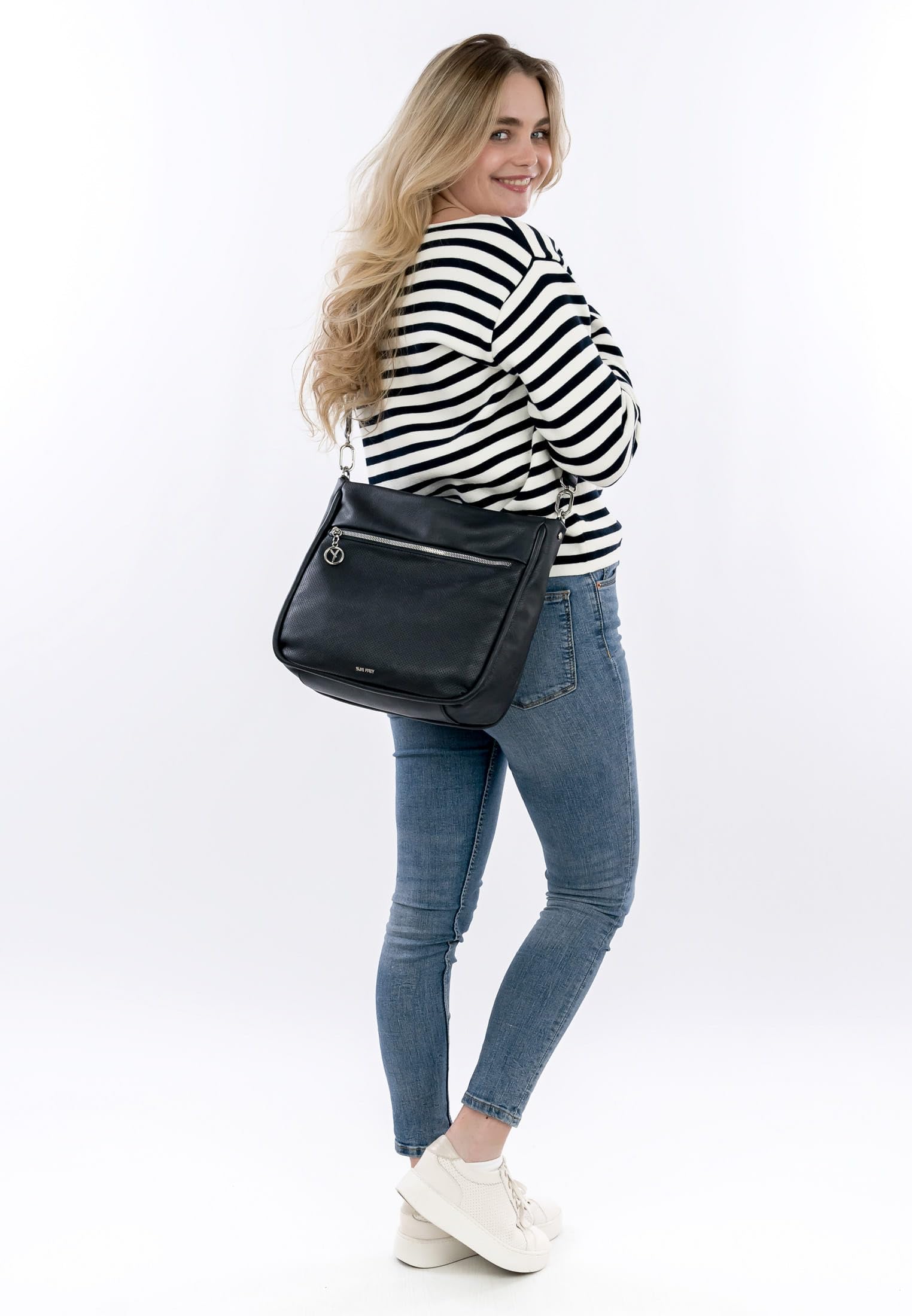 SURI FREY Patsy Shoulderbag Schultertasche Blue perforiert