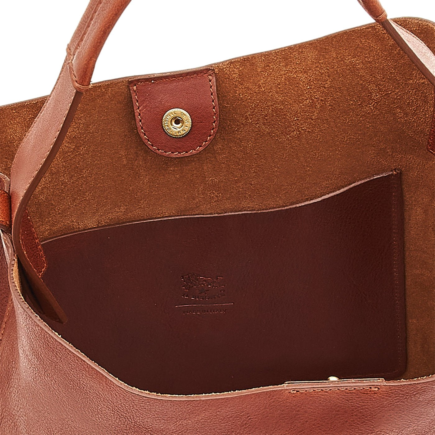 Il Bisonte Le Laudi Beuteltasche Rindsleder seppia