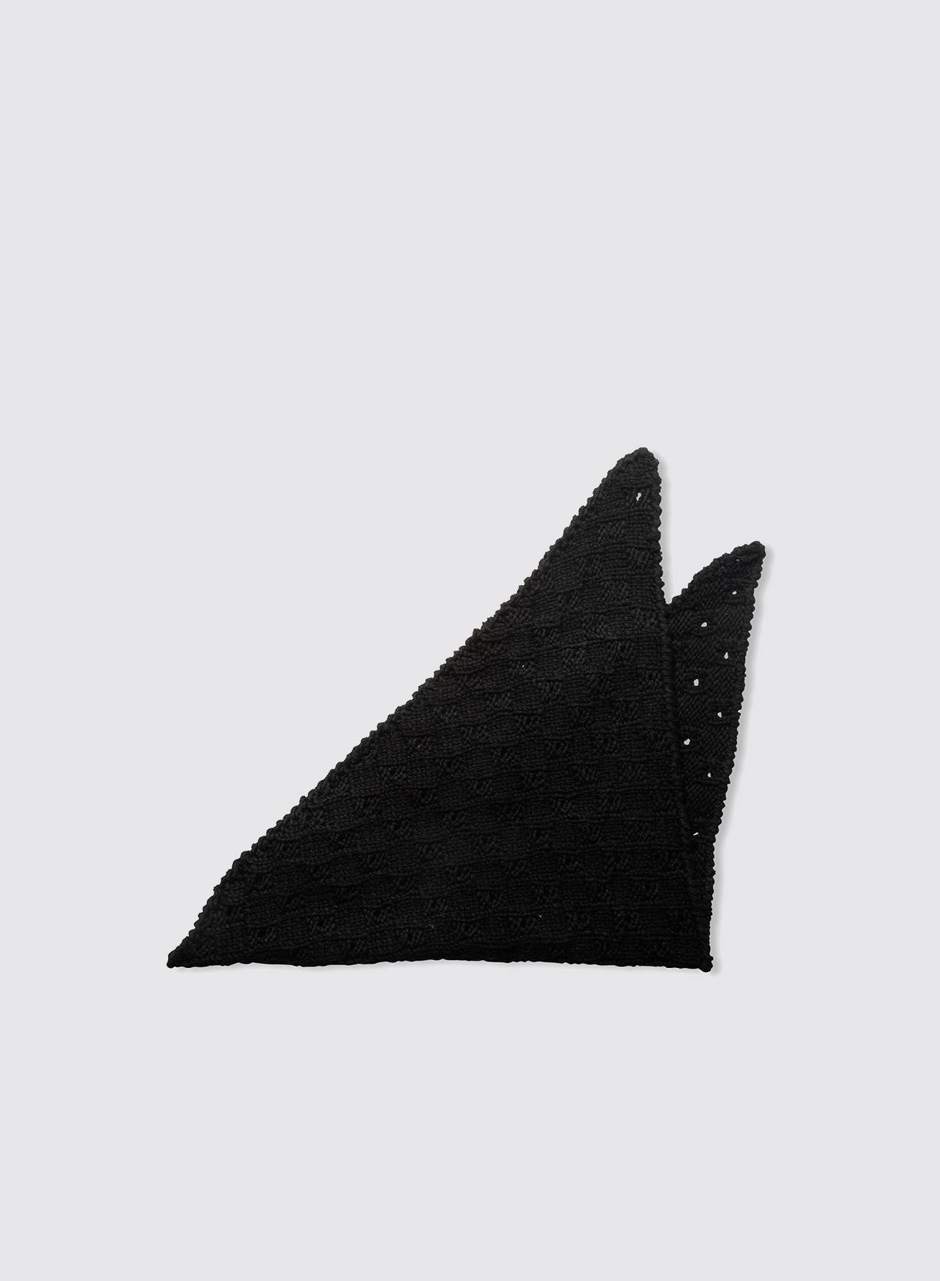 Maria la Rosa Bandana Tricot Tuch Schwarz Wolle