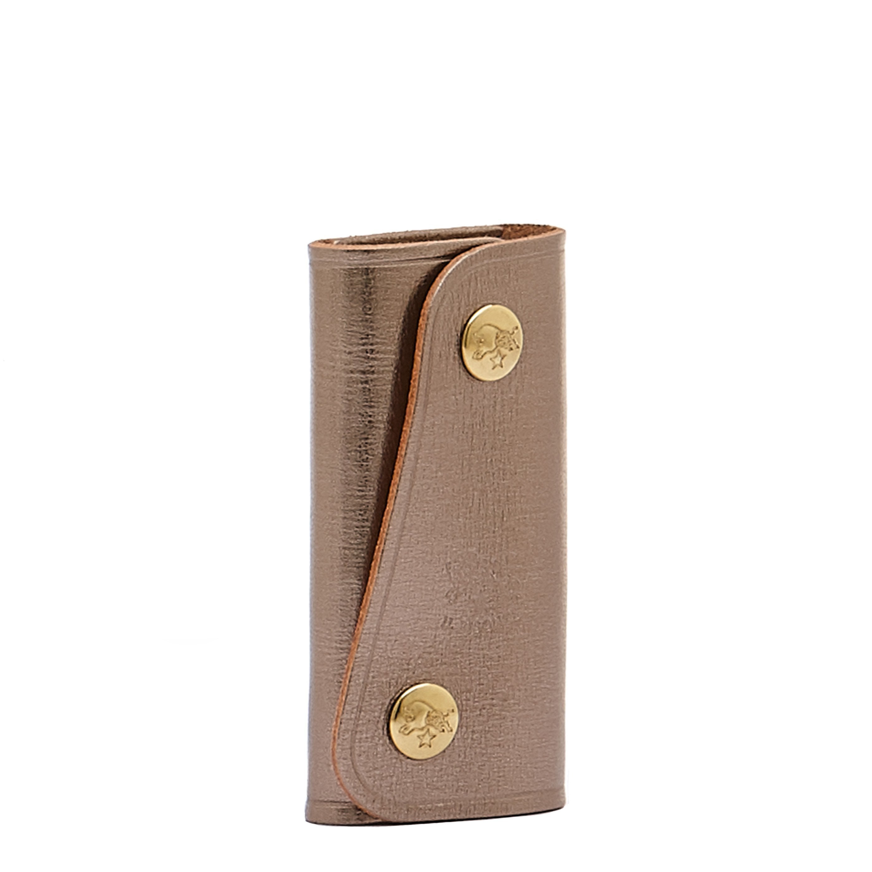 Il Bisonte Schlüsselanhänger Vollleder Bronze Metallic
