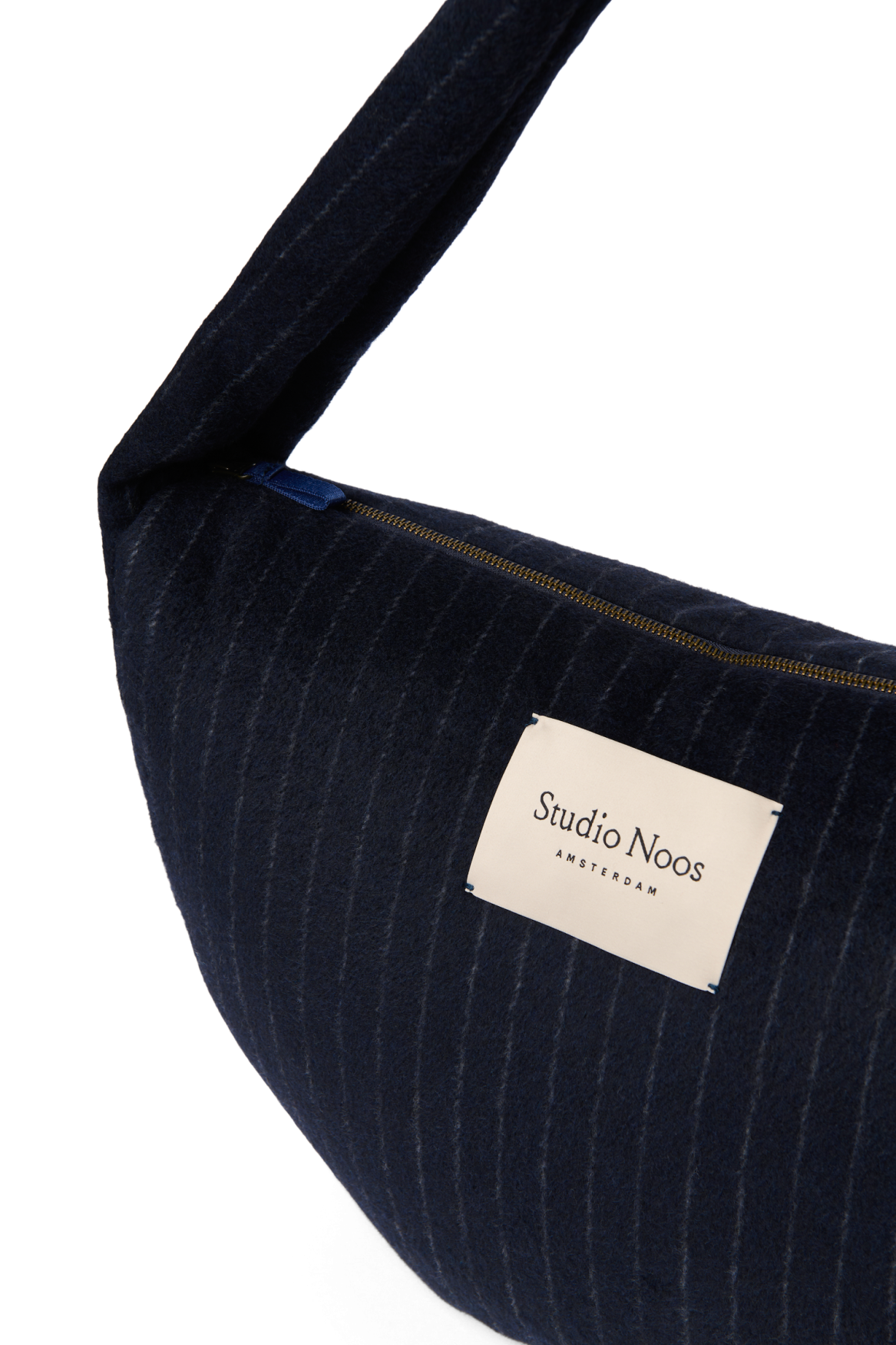 Studio Noos Flannel Chalkstripe Cross Body Umhängetasche Dunkelblau 13 Zoll