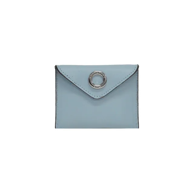 Lamarthe Glamour Clutch Leder Blau Rindsleder
