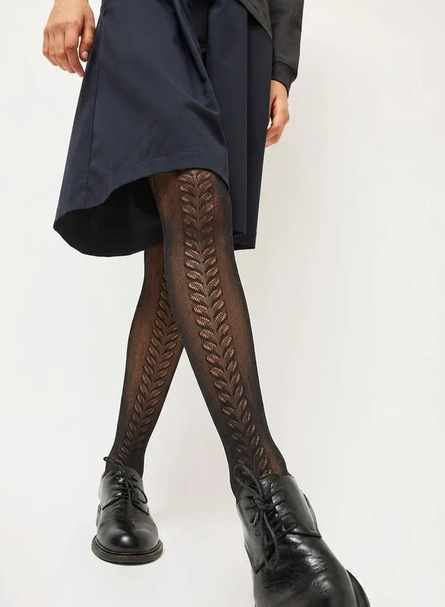 Maria la Rosa Liebe Lace Tights Strumpfhose Grau Spitze