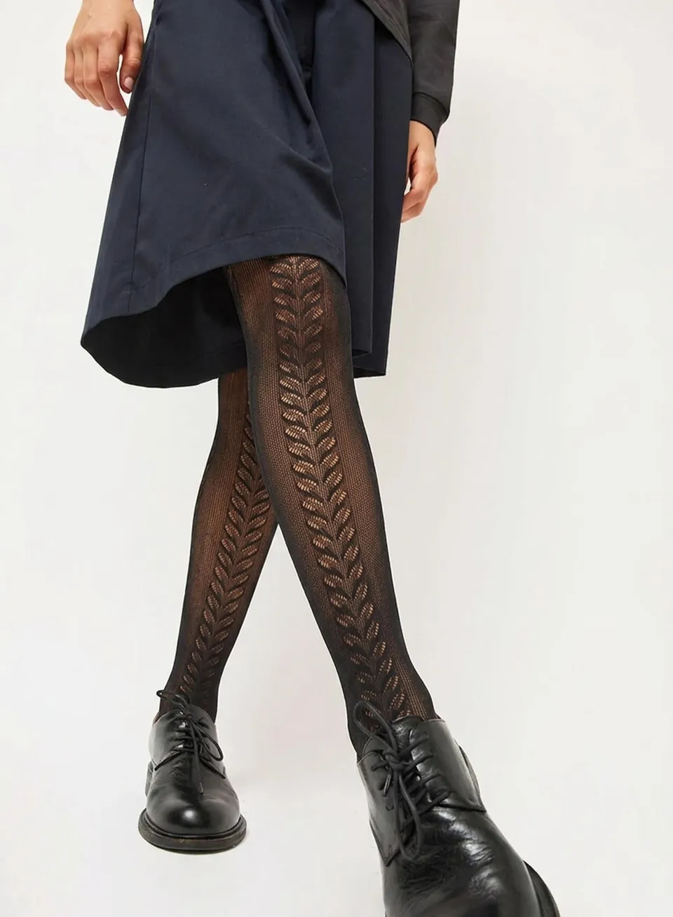Maria la Rosa Liebe Lace Tights Strumpfhose Grau Spitze