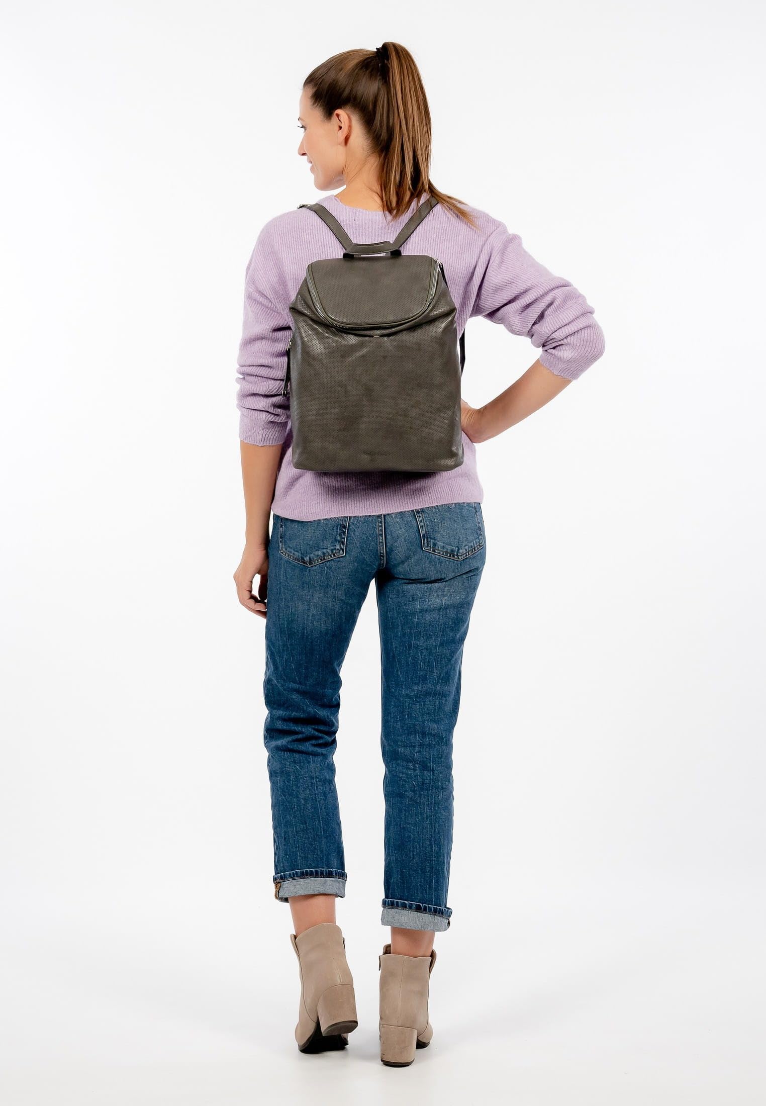 SURI FREY Vany Backpack Rucksack Dunkelgrau mit Laptopfach