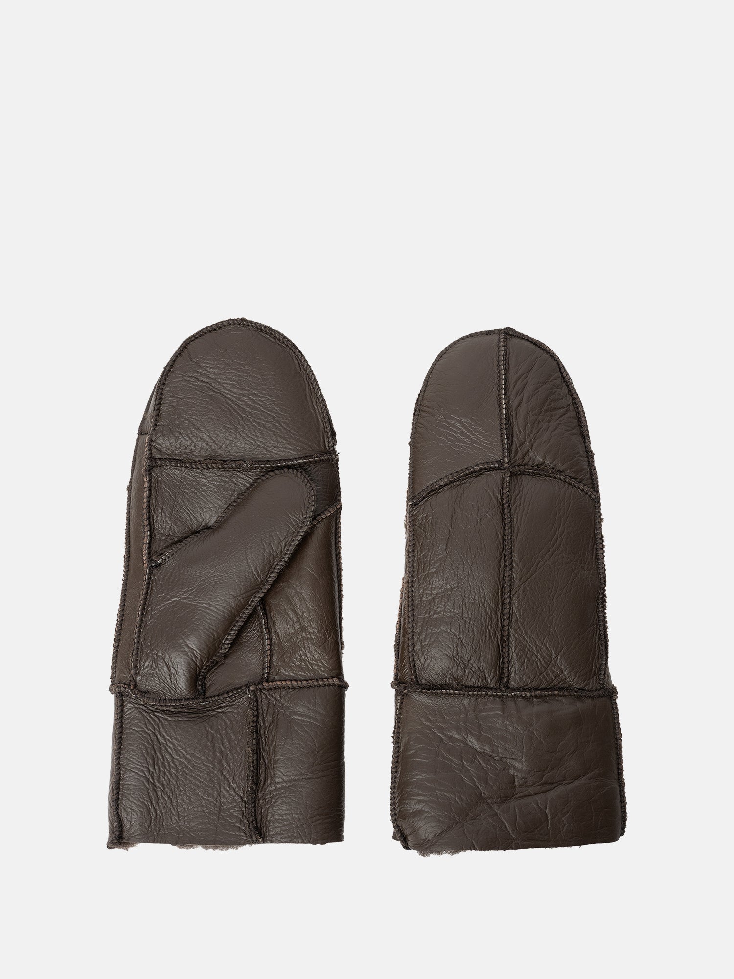 RE:DESIGNED Henny Fäustlinge Dunkelbraun Lammfell