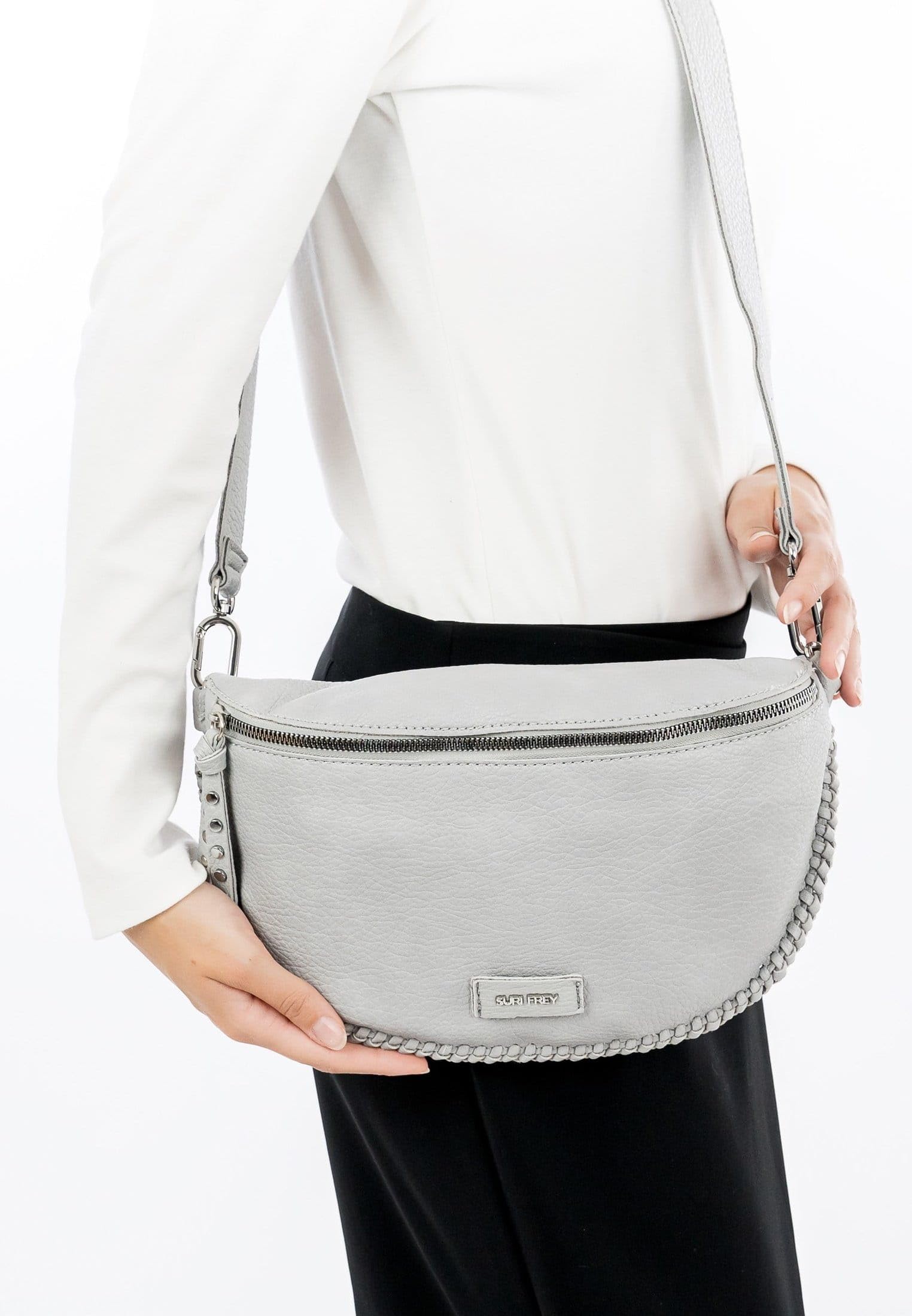 SURI FREY Franzy Handbag with Zipper Umhängetasche Hellgrau