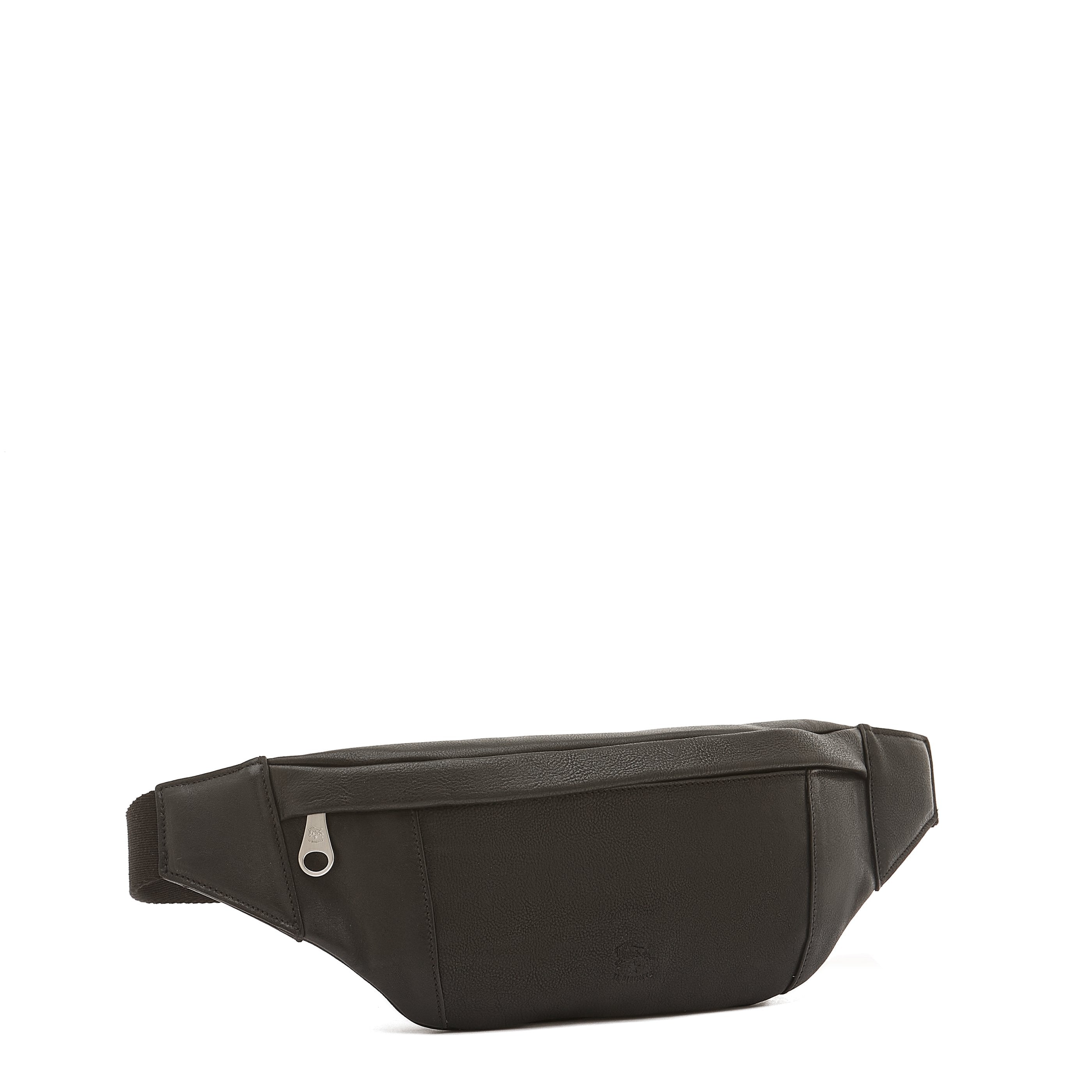 Il Bisonte Cestello Bauchtasche Schwarz Vintage-Rindsleder