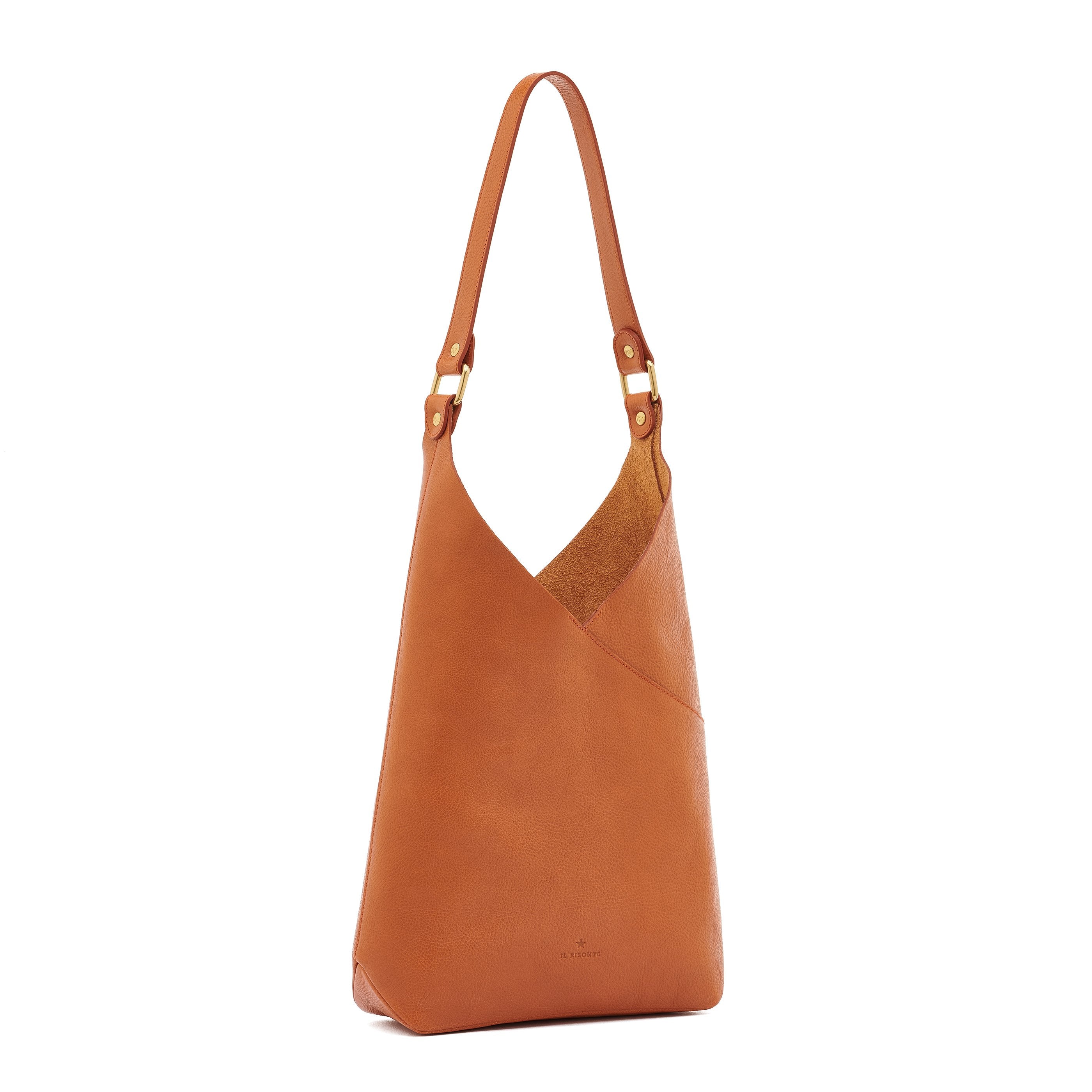 Il Bisonte Malibu Schultertasche Caramello Leder