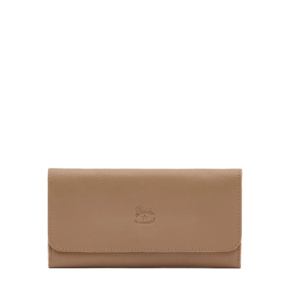 Il Bisonte Continental Geldbörse Damen taupe Vollleder