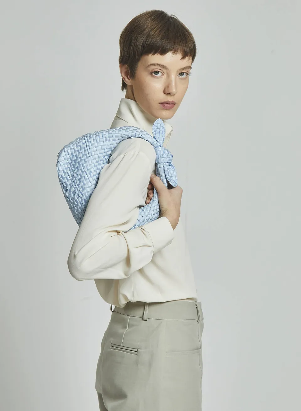 Maria la Rosa Rebirth Bow Bag Handtasche gewebt OS