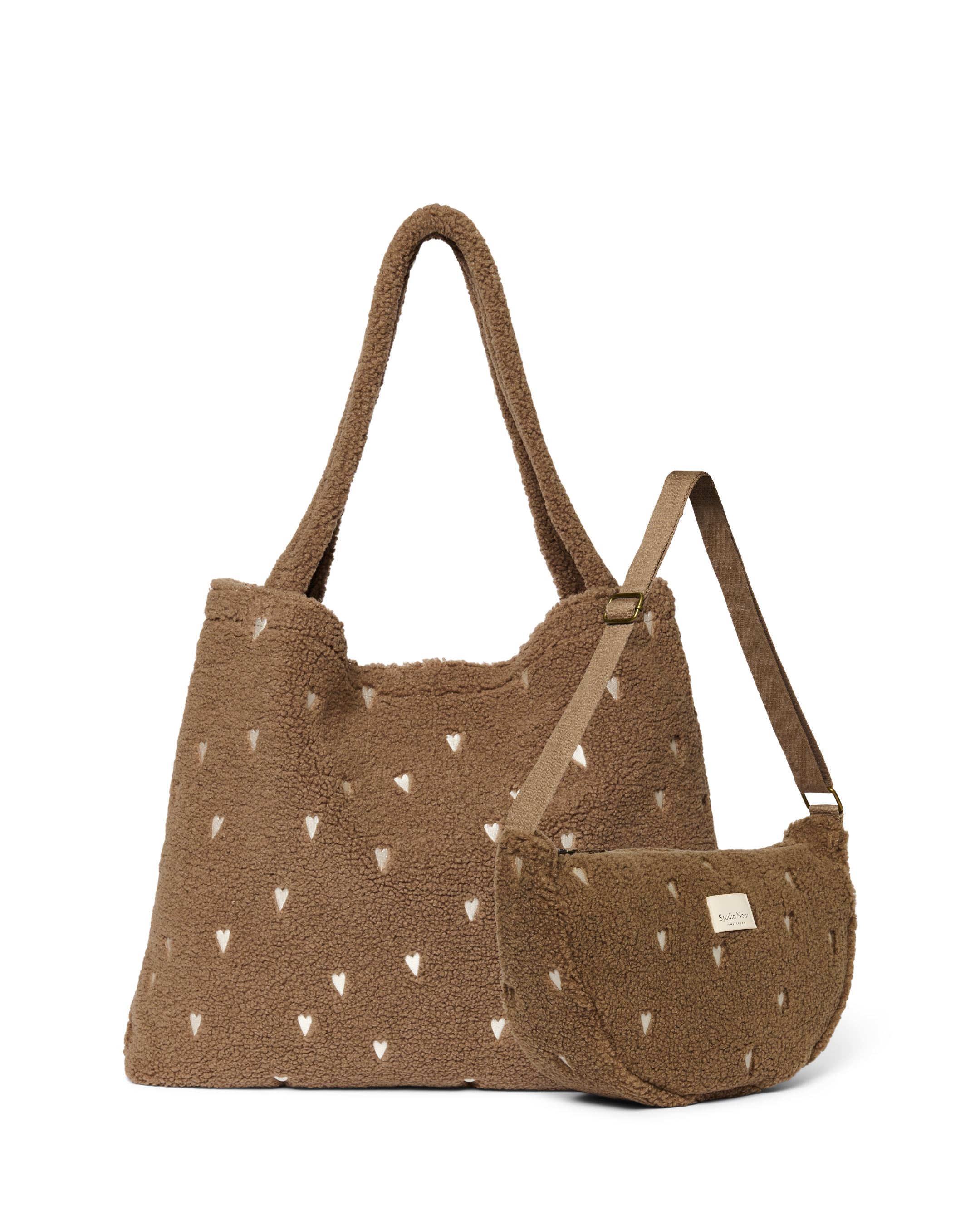 Studio Noos Essentials Teddy Geschenkset Brown Hearts