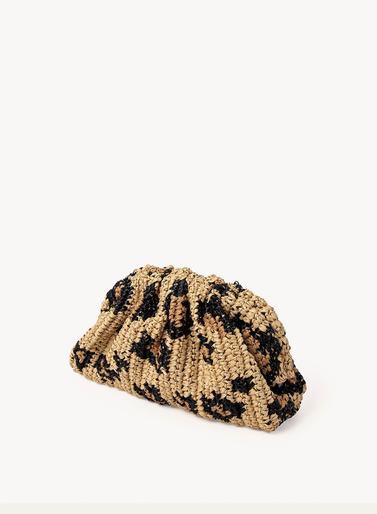 Maria la Rosa Game Bag Crochet Animalier Clutch Leo