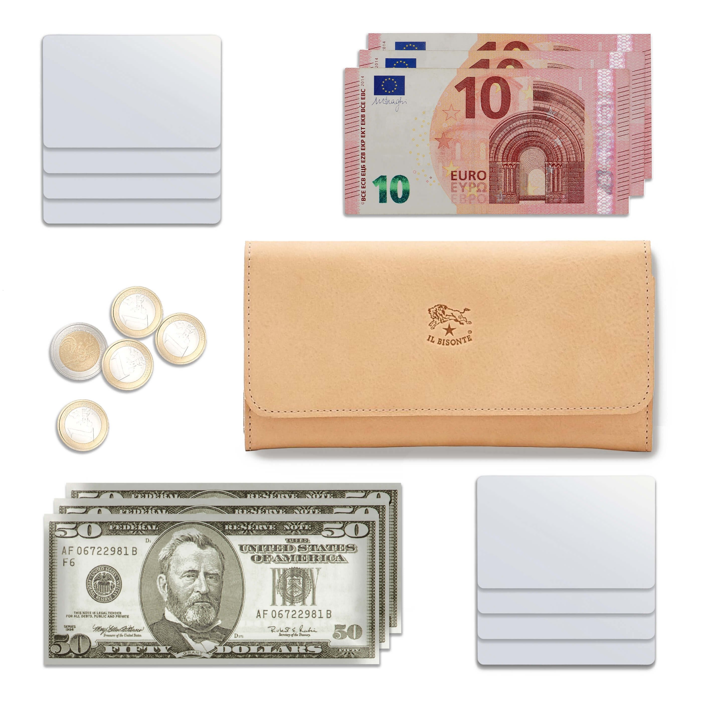 Il Bisonte Continental Portemonnaie Natur Damen