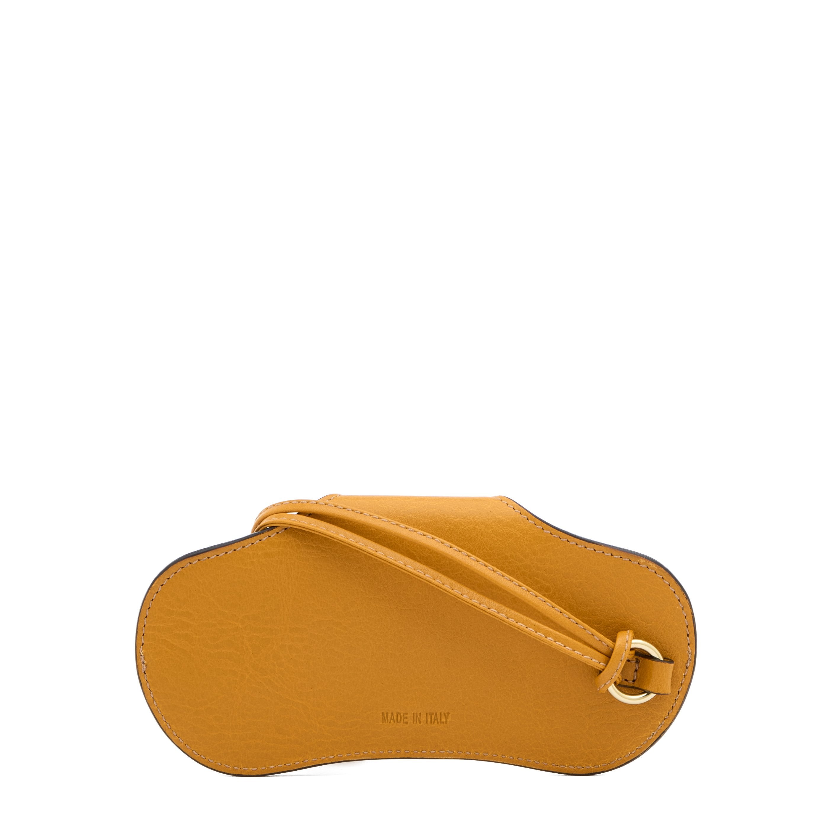 Il Bisonte Nina Brillenetui Leder Gelb Druckknopf