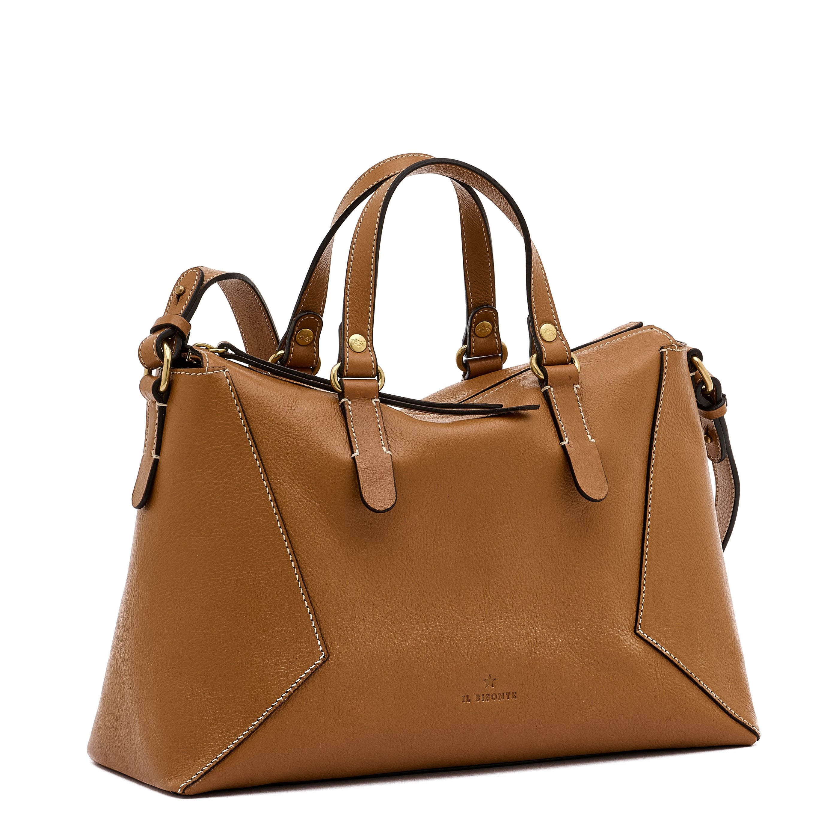 Il Bisonte Storia Boston Handtasche Vollleder Einheitsgröße