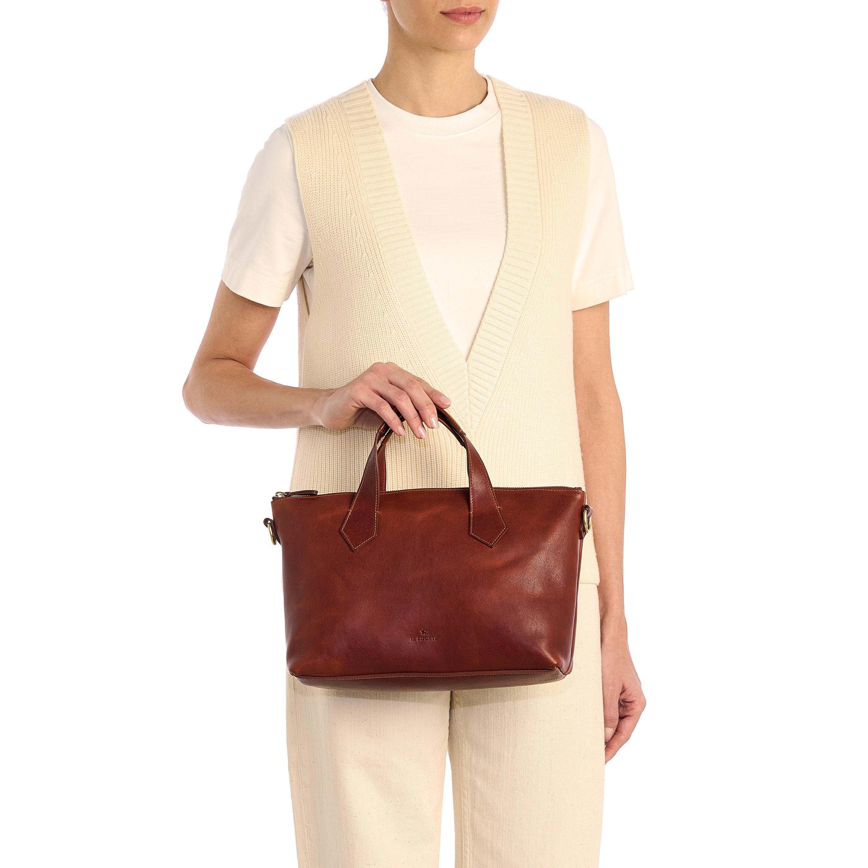 Il Bisonte Le Laudi Handtasche Sepia Vollleder