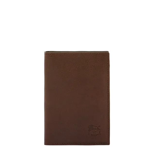 Il Bisonte Galileo Kartenetui kaffee Vintageleder