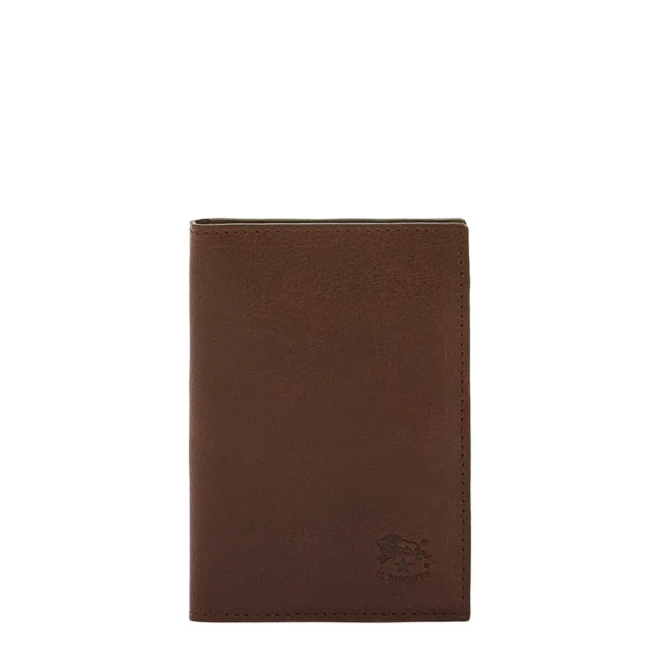 Il Bisonte Galileo Kartenetui kaffee Vintageleder
